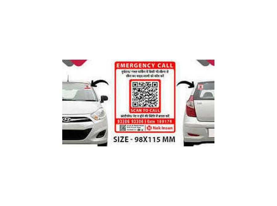 QR sticker for car safety - Marketing